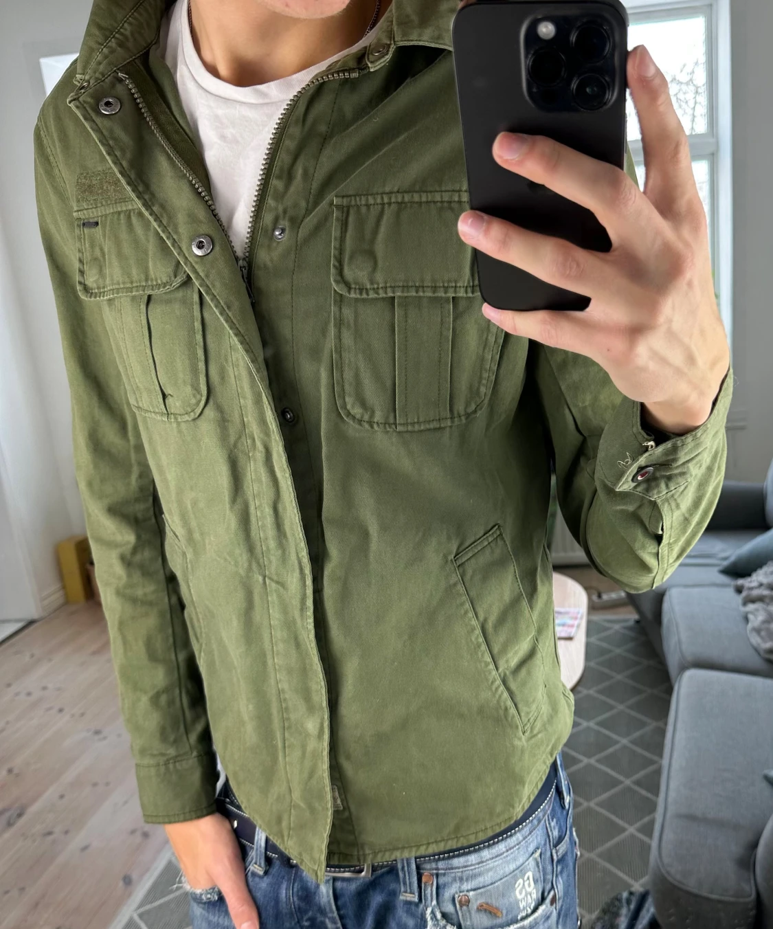 Olivgrön overhsirt/Jacka - 1