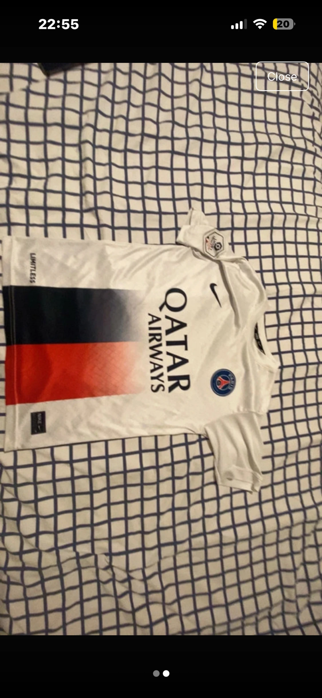 PSG Mbappé matchtröja Nike vit