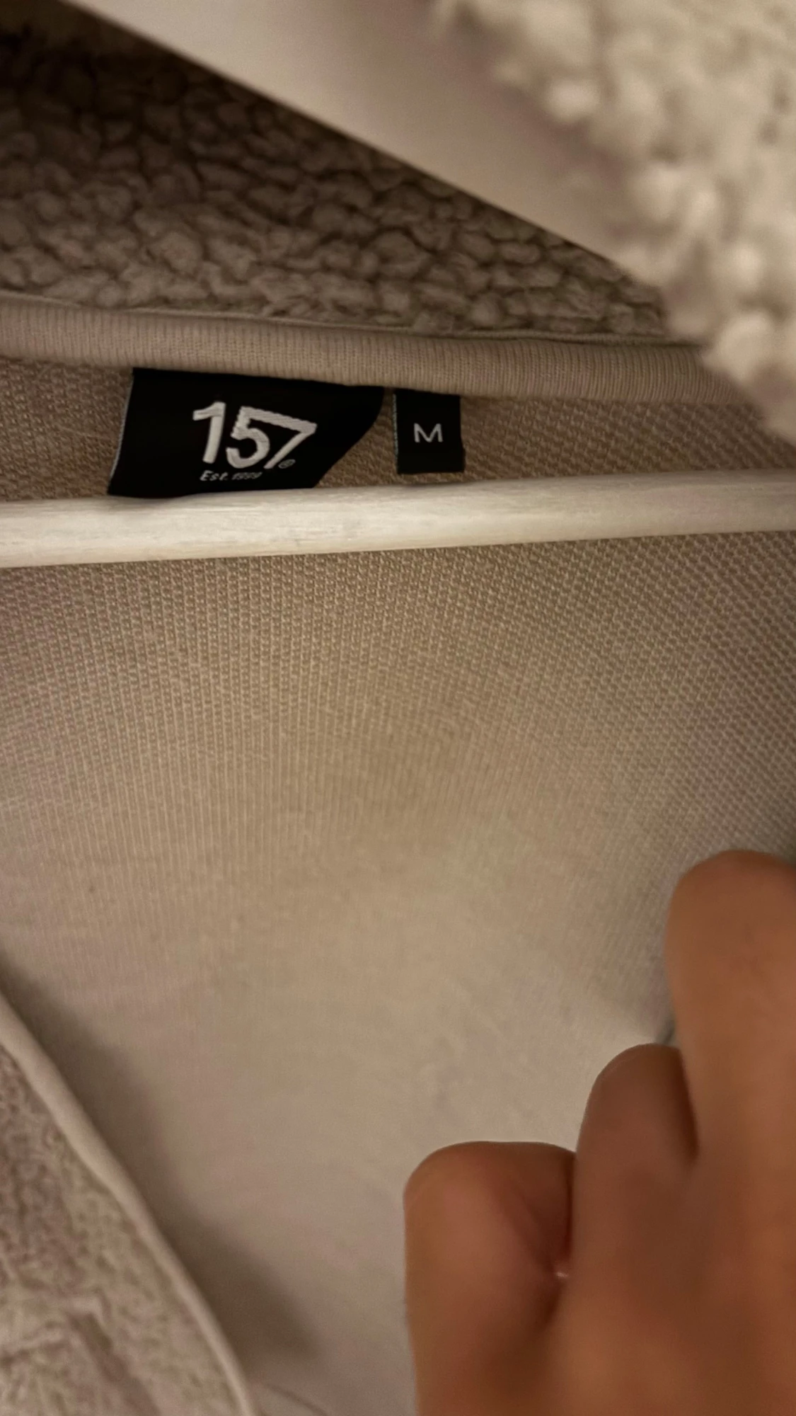 Beige teddyjacka från 157, stl M - 1