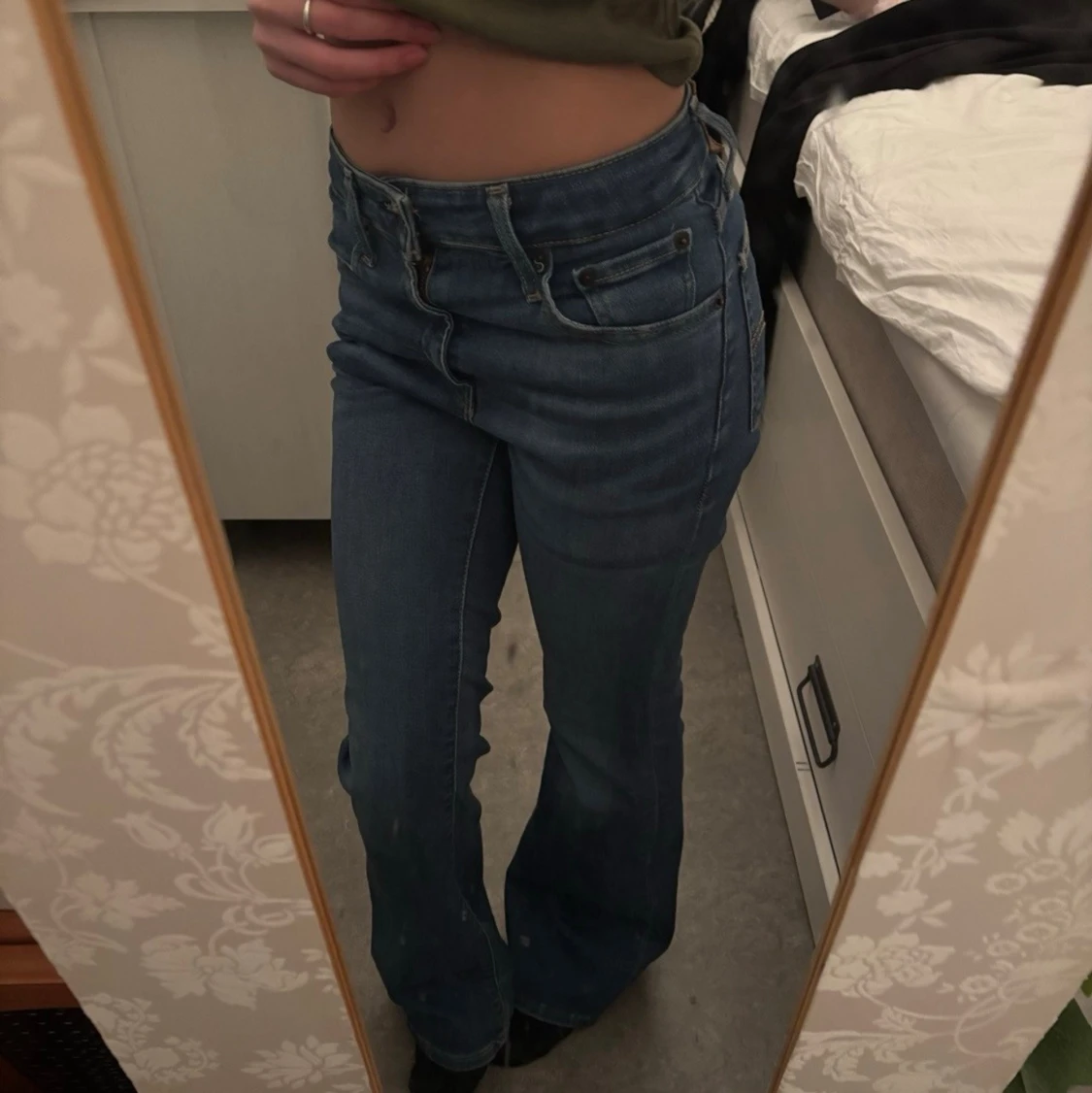 Levi's blå bootcut jeans lågmidja - 1