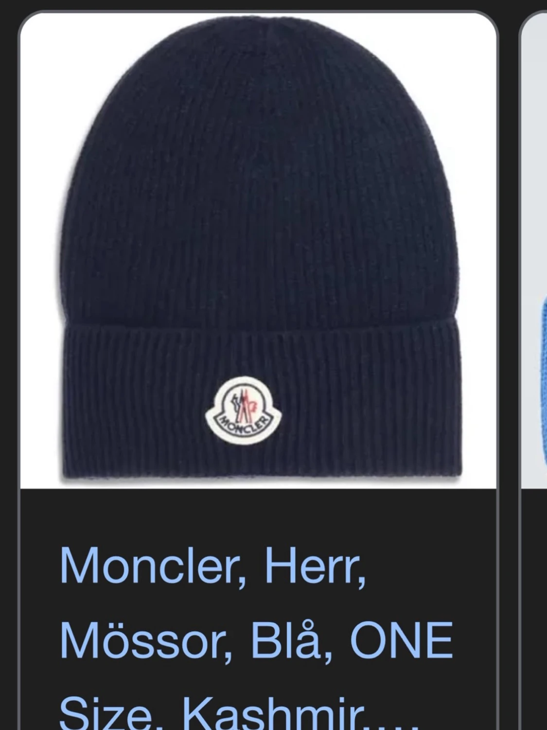 Moncler mössa marinblå herr - 3