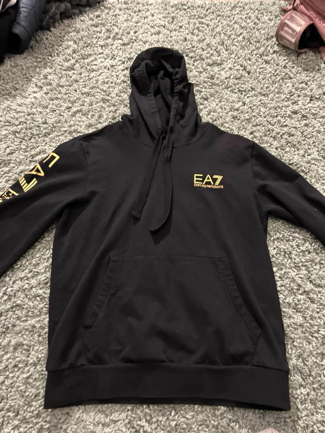 Svart EA7 Emporio Armani hoodie