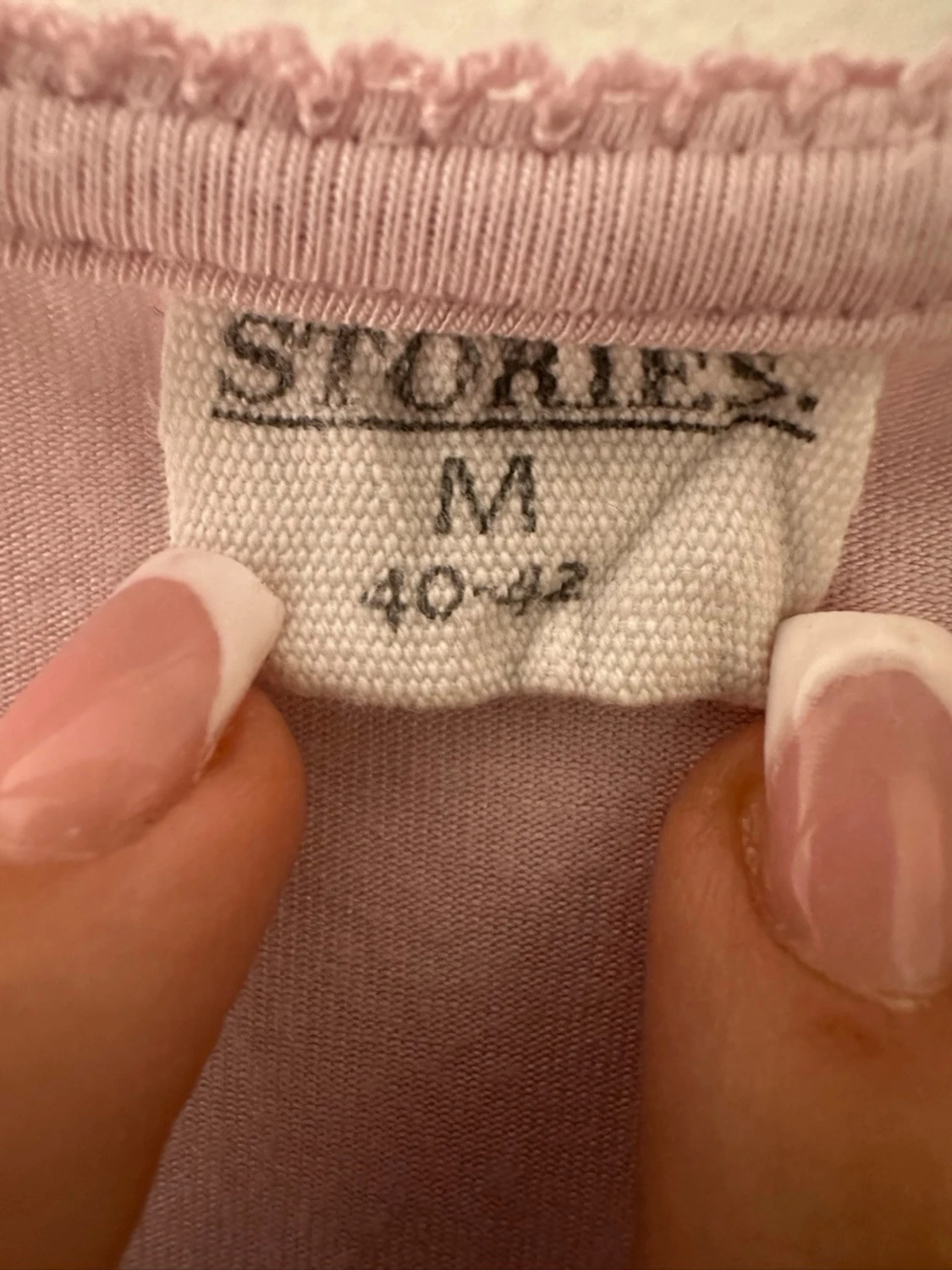 Ljusrosa långärmad topp Stories M - 1