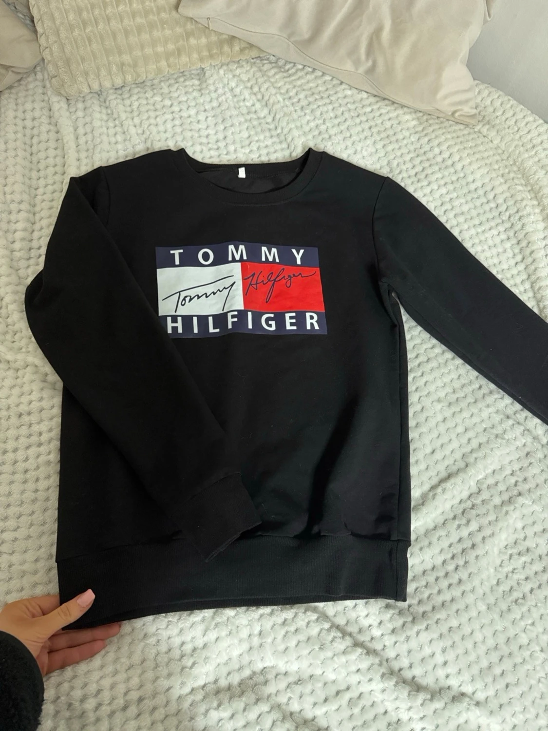 Svart sweatshirt Tommy Hilfiger