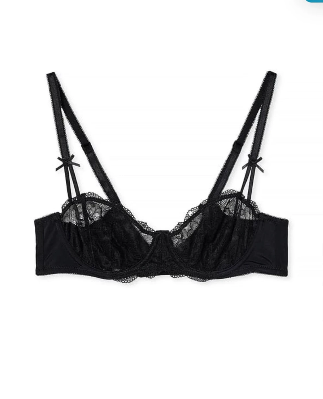 Svart spets bh Sugar Bow - 1