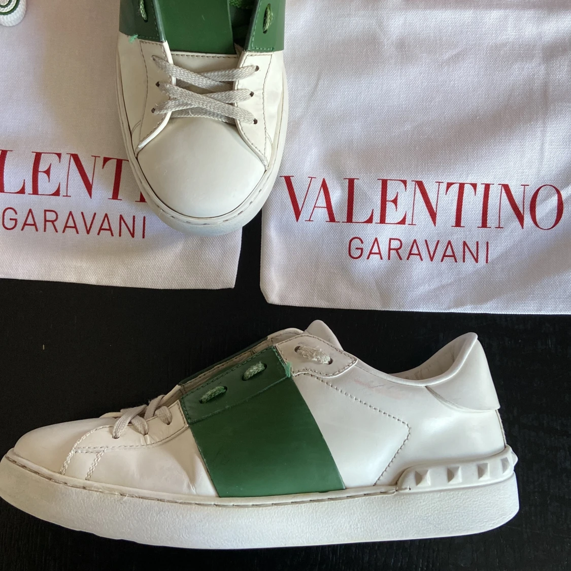 Valentino Garavani Open sneakers vit/grön - 1