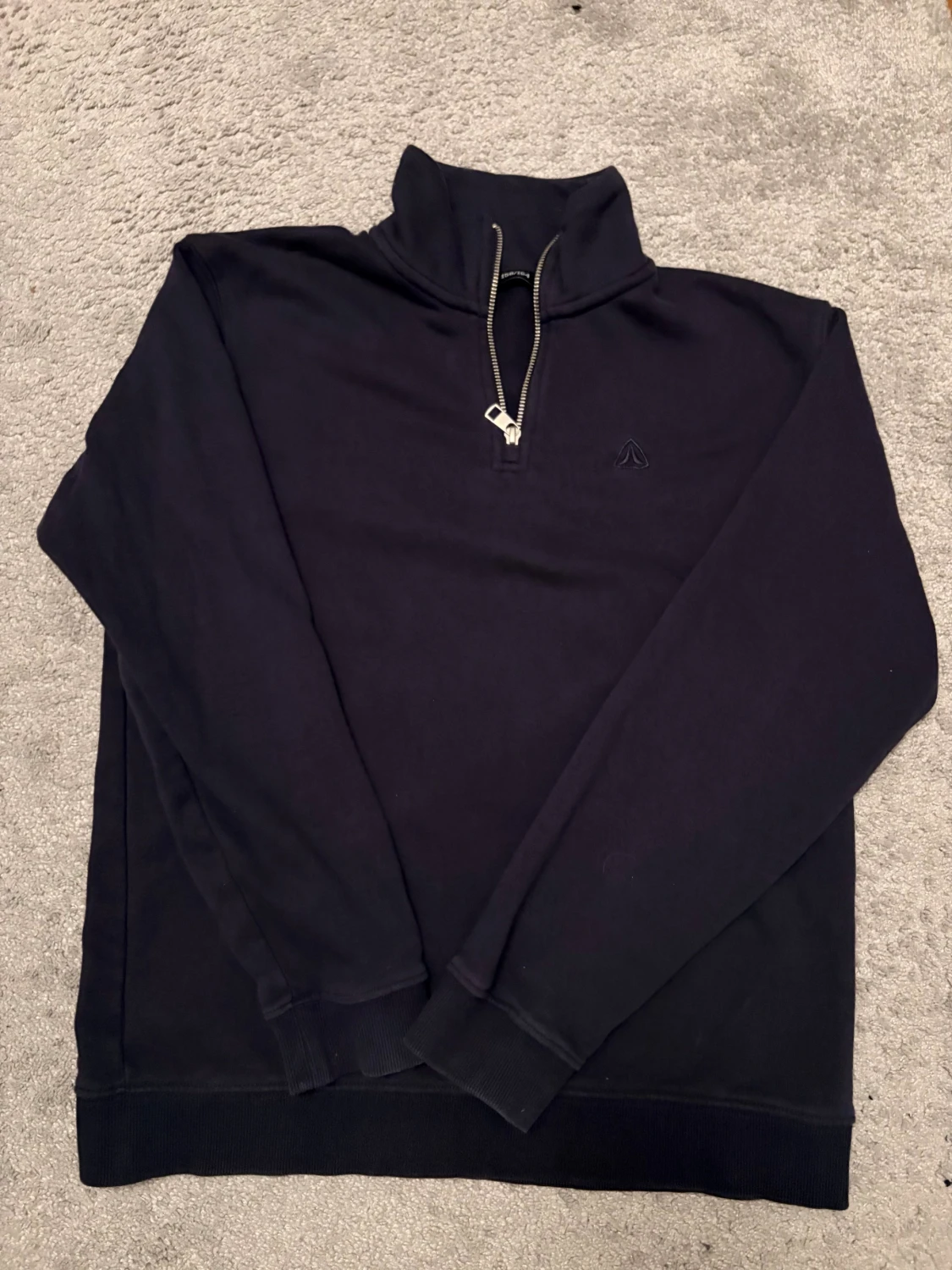 Mörkblå Firefly half zip hoodie