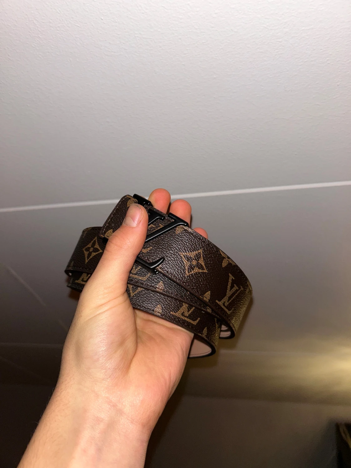 L läder bälte coffee Brown  - 2