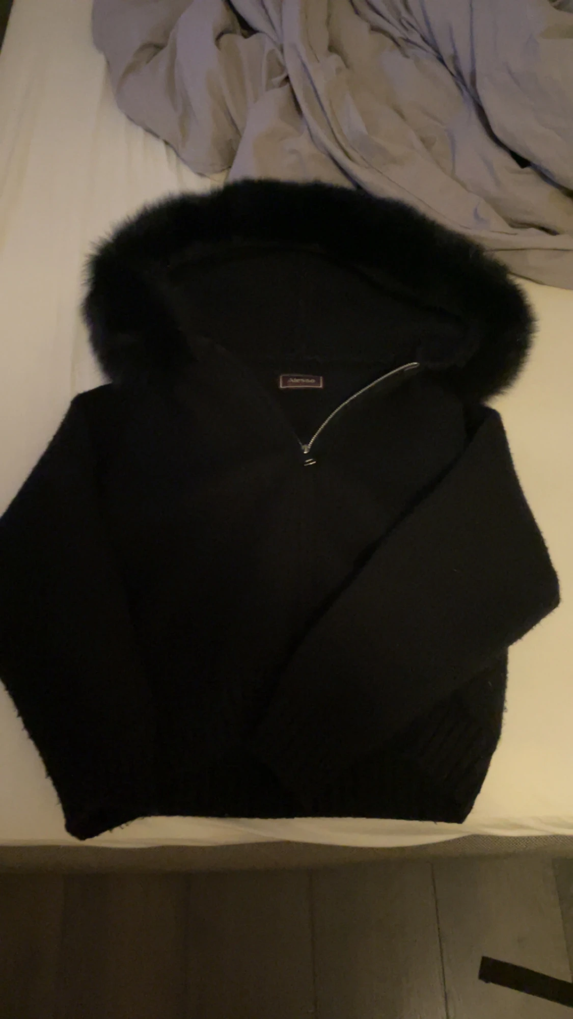 Svart päls jacka från Alessa