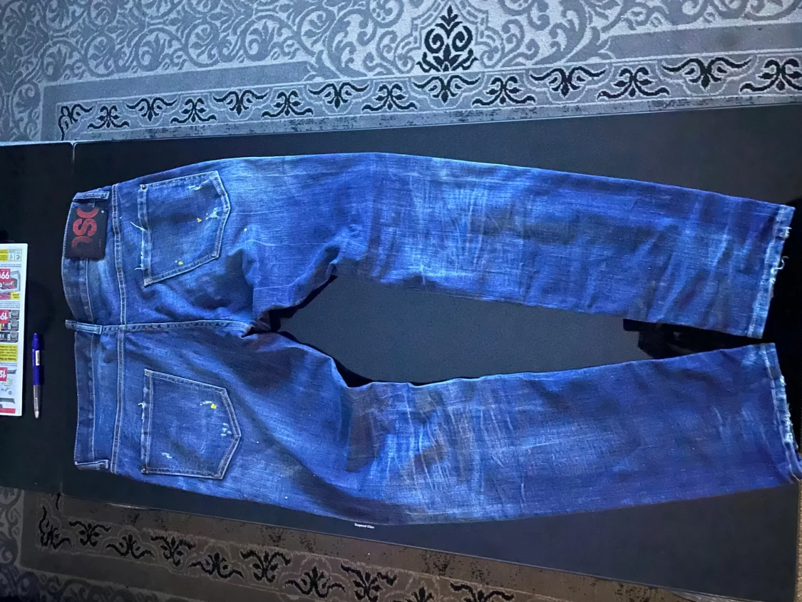 Blå DSQUARED2 jeans med färgstänk - 2