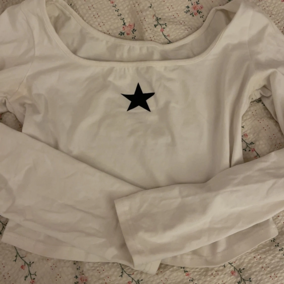 Vit långärmad tröja 