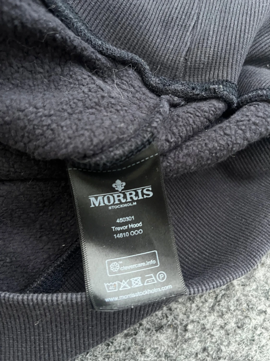 Svart hoodie från Morris  - 3