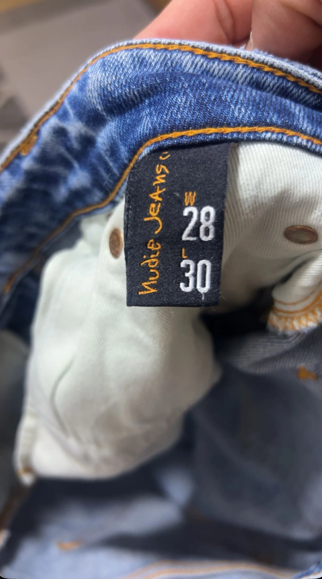 Ljusblå Nudie Jeans straight fit W28 L30 - 3