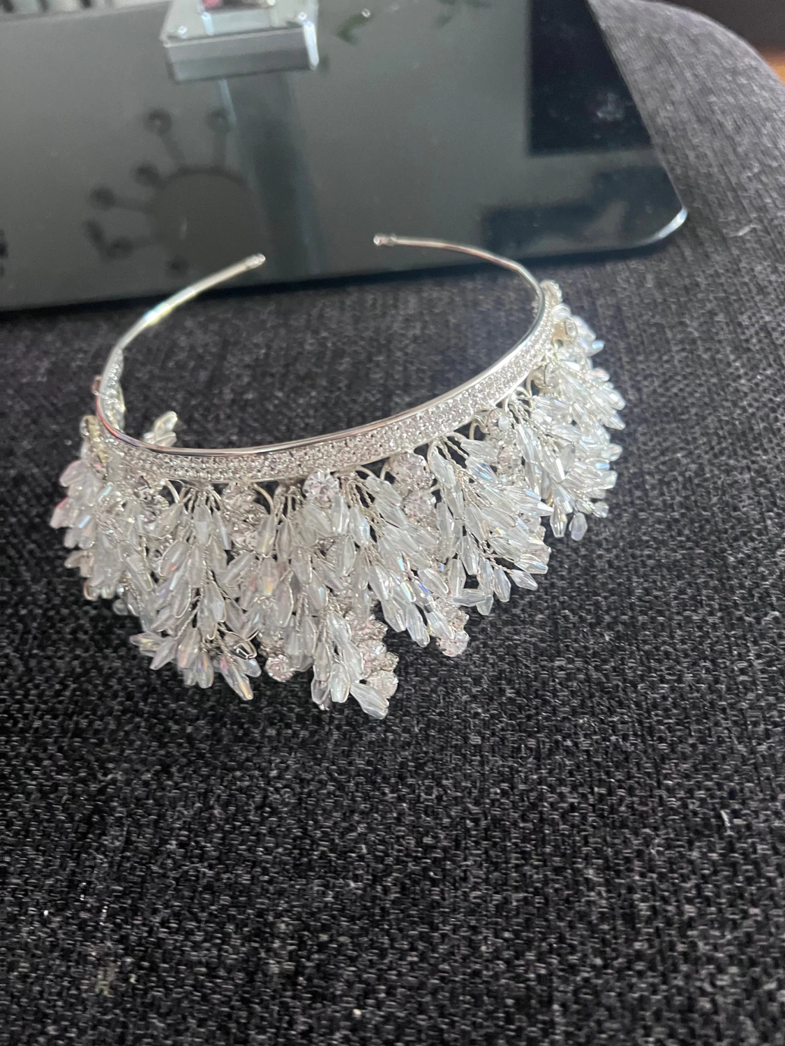 Glittrigt diadem med kristaller - 2