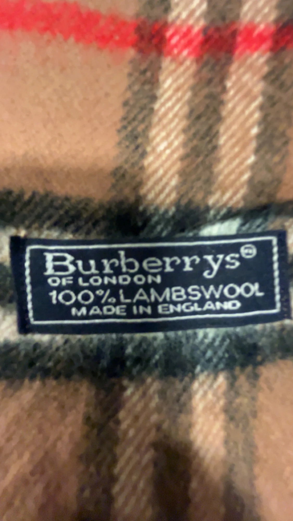 Rutig halsduk från Burberrys i ull - 1