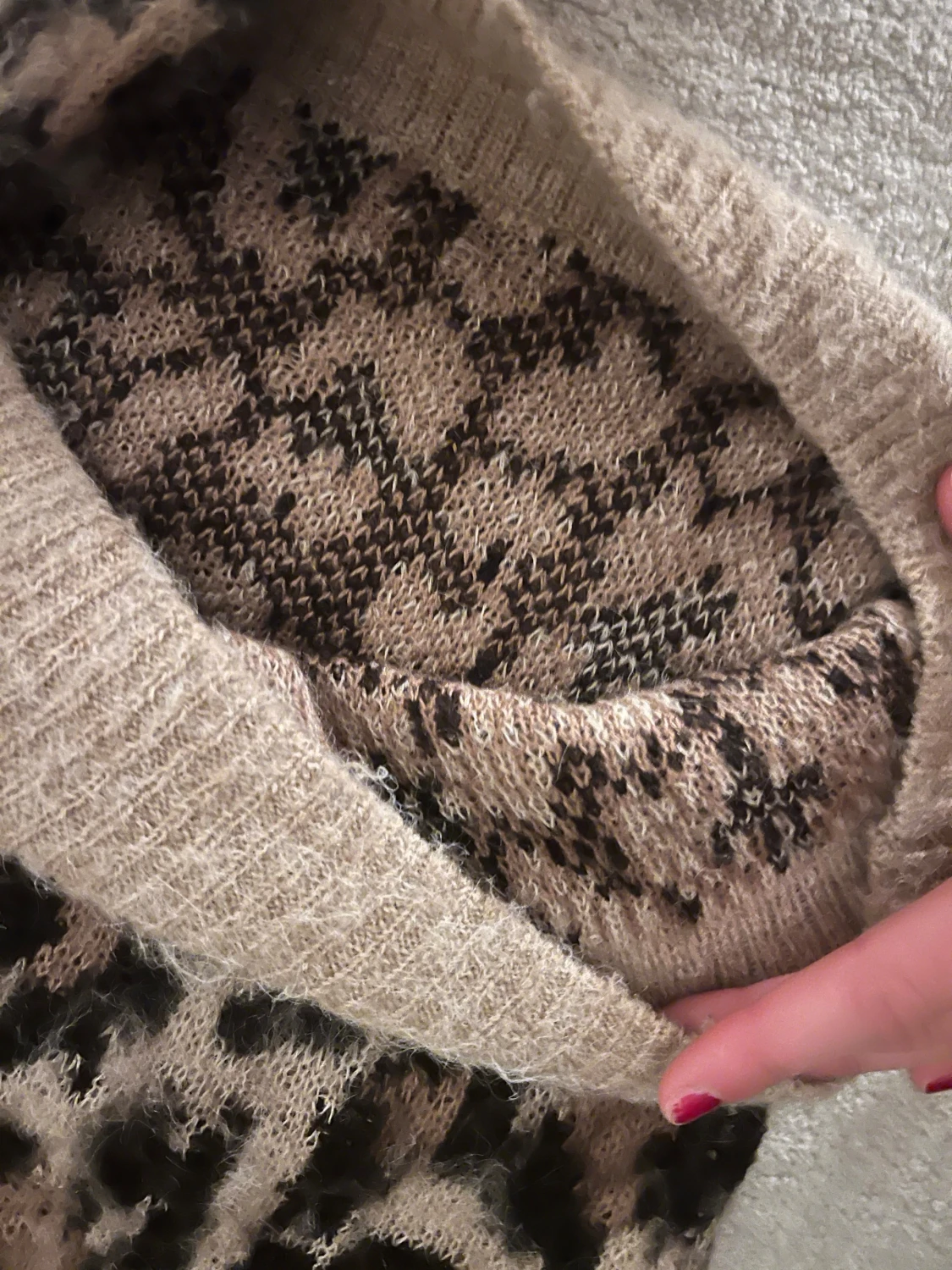 Leopardmönstrad stickad tröja Kappahl XS - 3