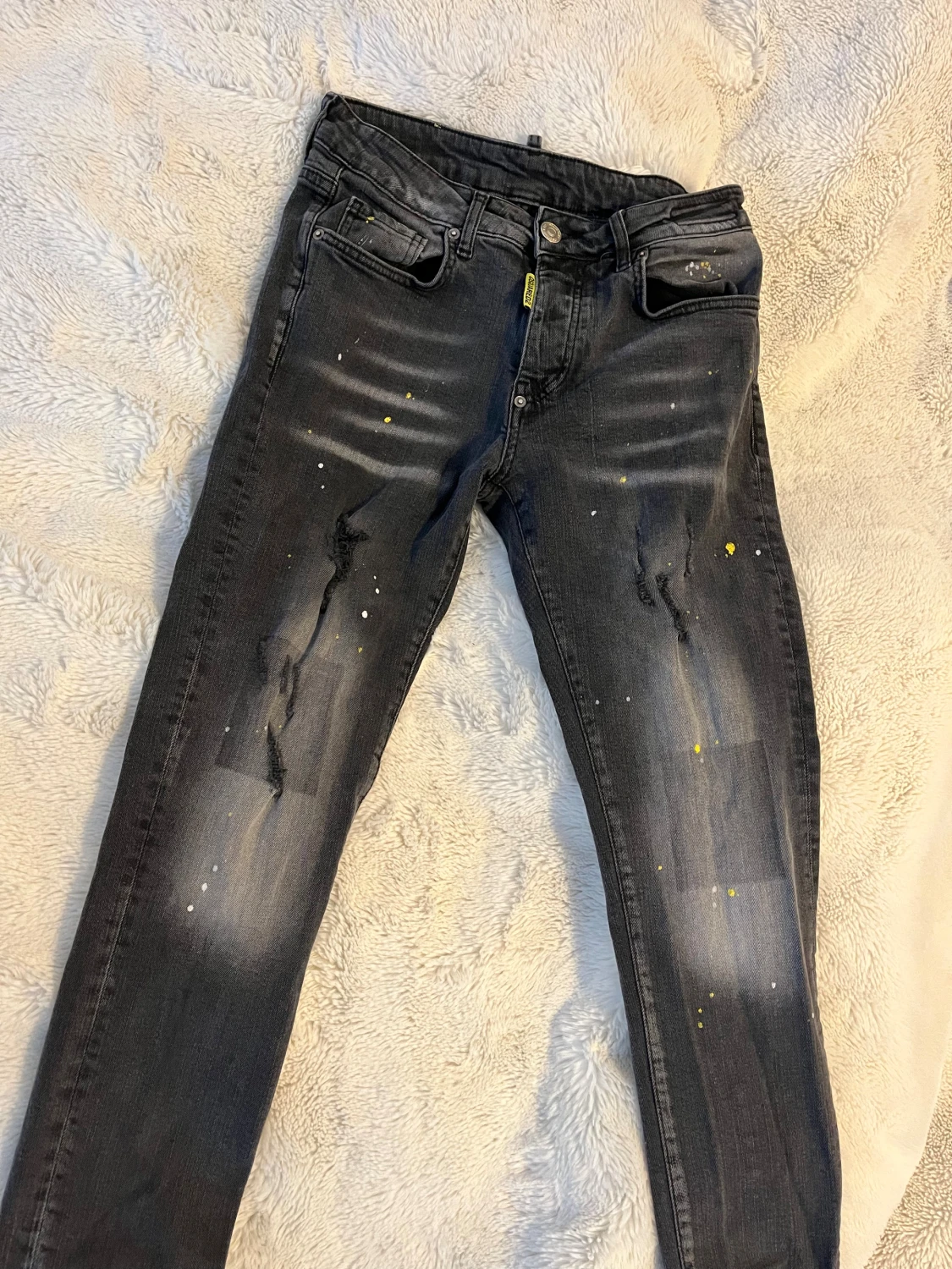 Svarta Dsquared2 jeans med färgstänk - 2