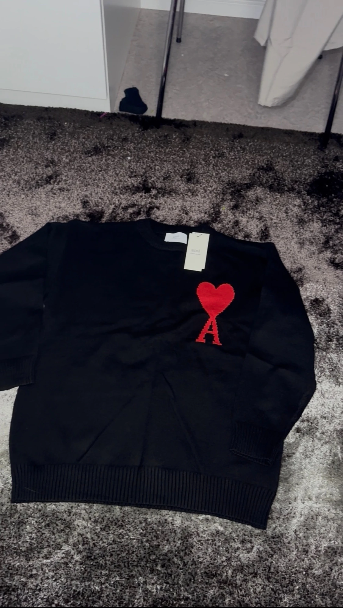 Svart stickad tröja från Ami Paris