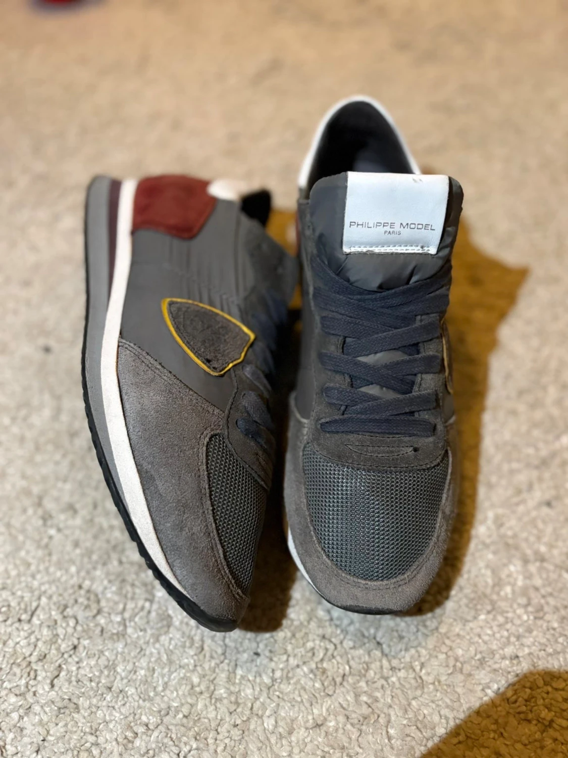 Philippe Model grå sneakers med mockadetaljer - 2