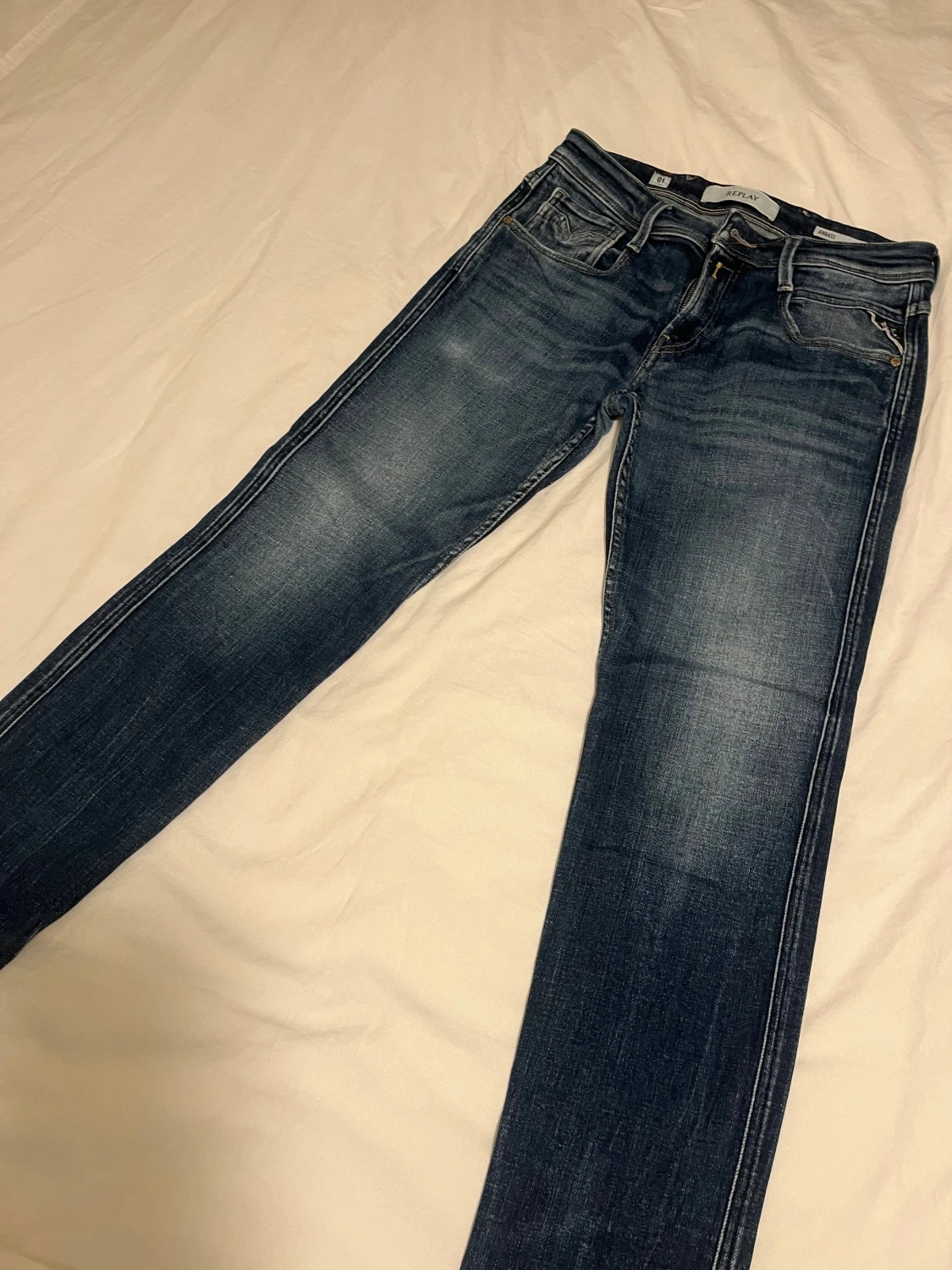 Replay Anbass Slim Fit jeans blå