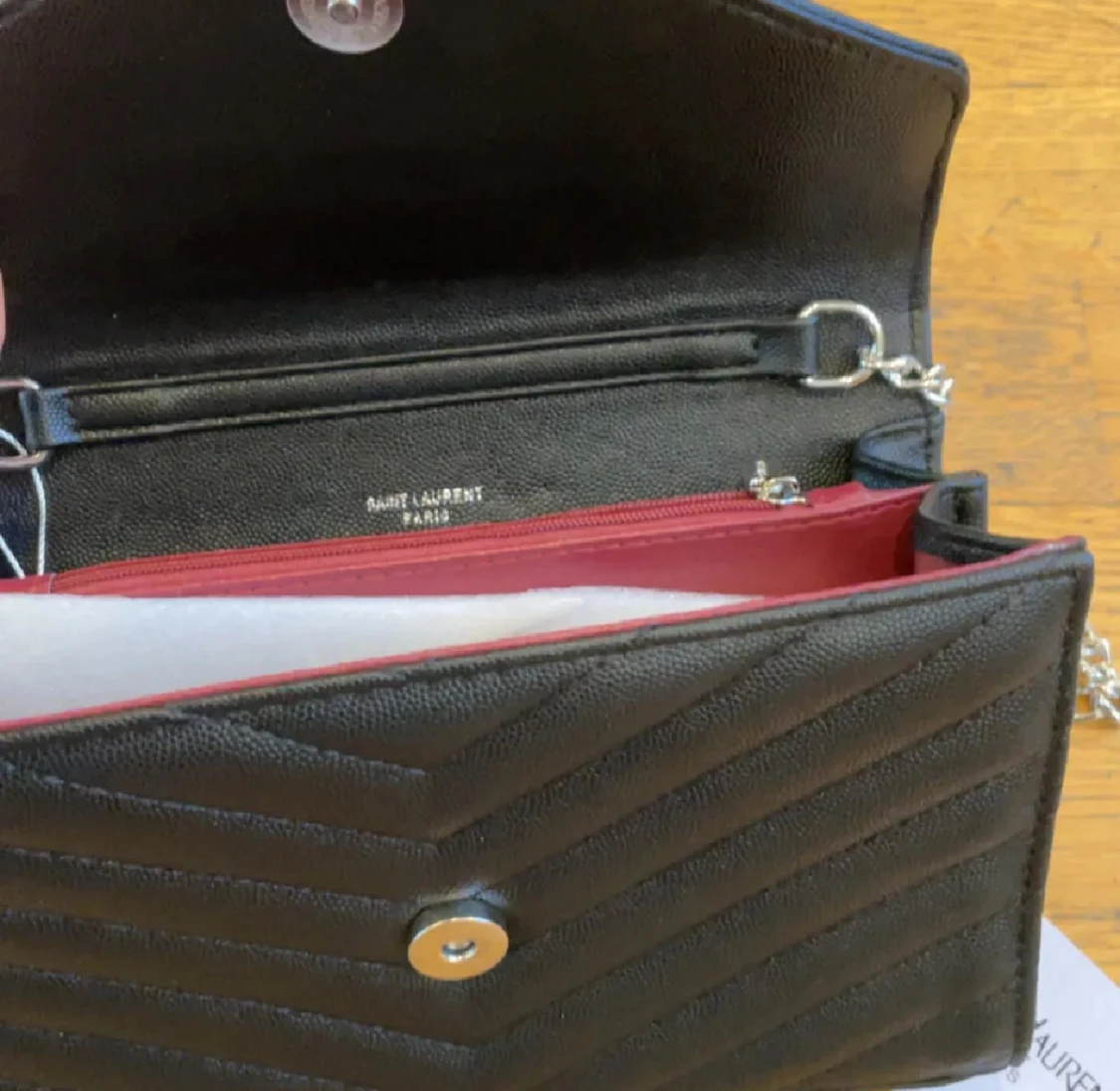 Svart quiltad axelväska från YSL - 1