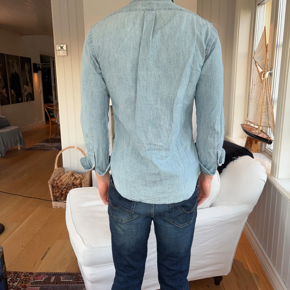 Ljusblå slim fit skjorta Ralph Lauren - 1