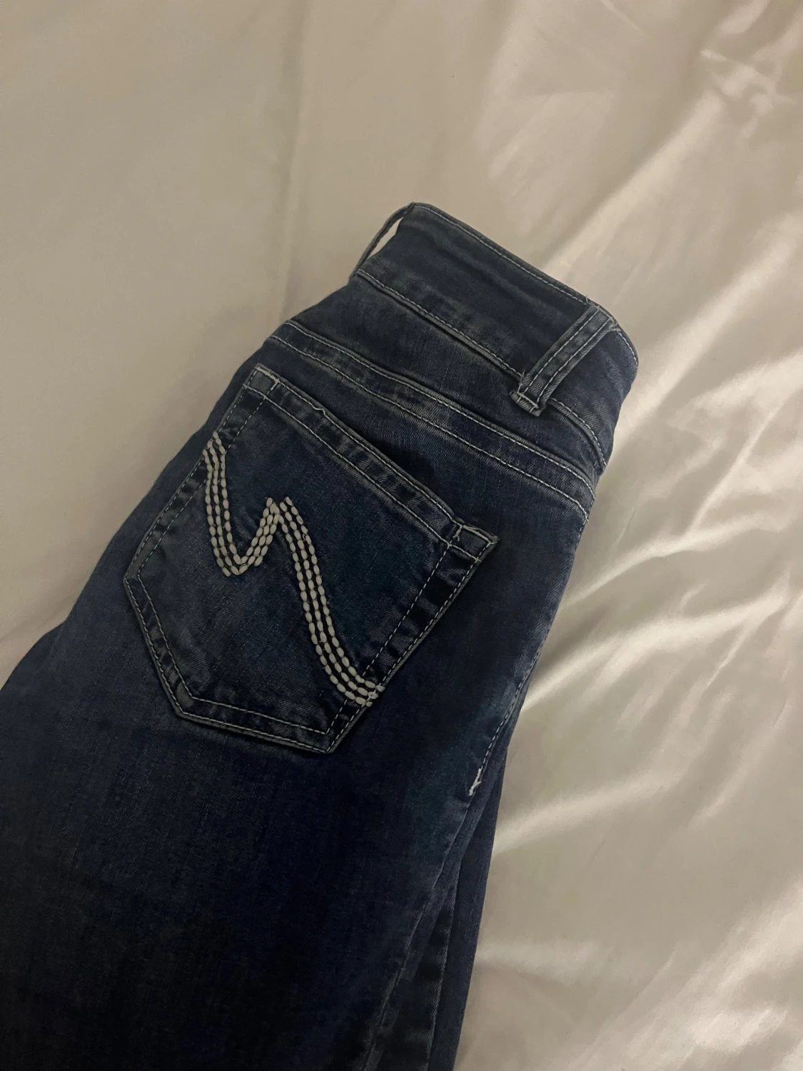 Blå bootcut jeans - 1