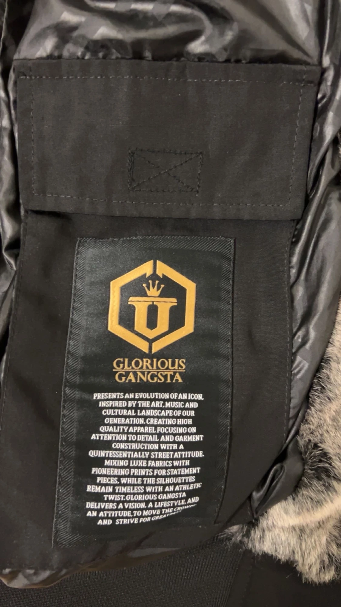 Svart pufferjacka Glorious Gangsta  - 1