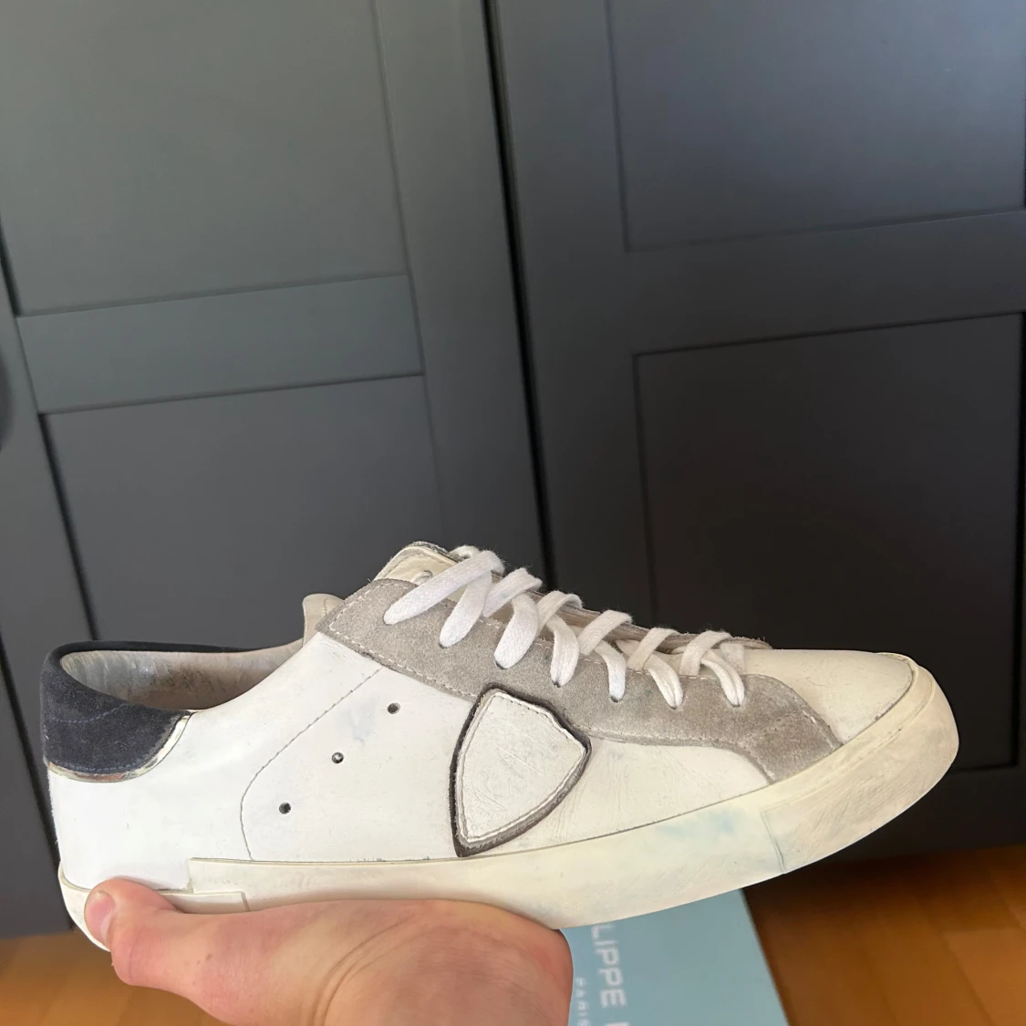 Philippe Model vita sneakers i skinn - 2