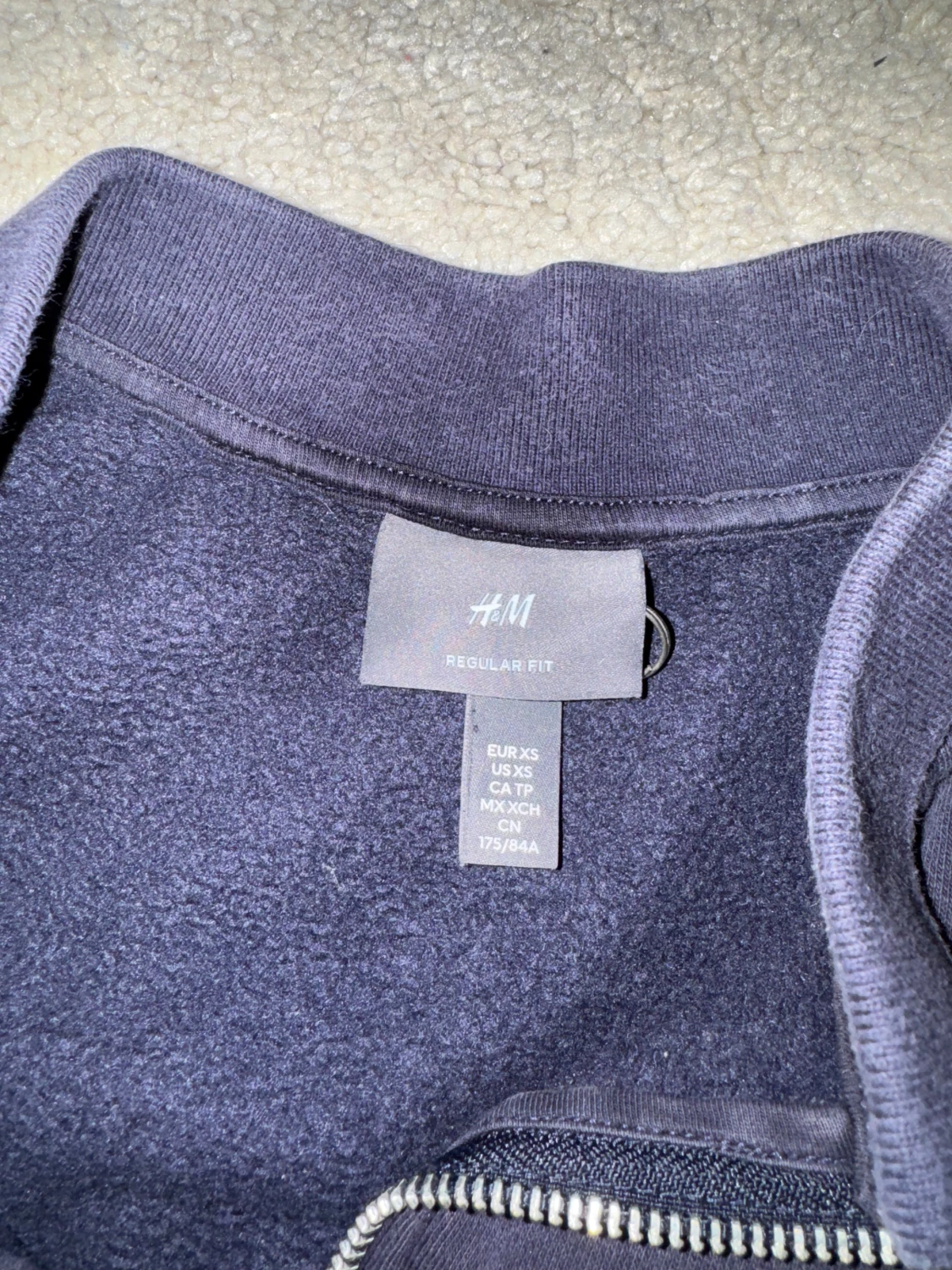 Mörkblå half zip tröja från H&M - 2