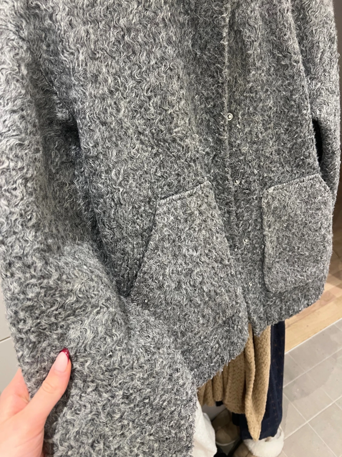 Grå teddyjacka från Vero Moda - 3