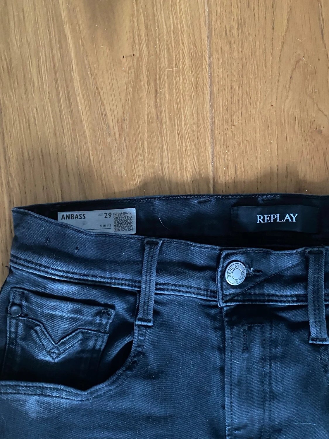 Replay Anbass svarta slim jeans - 1