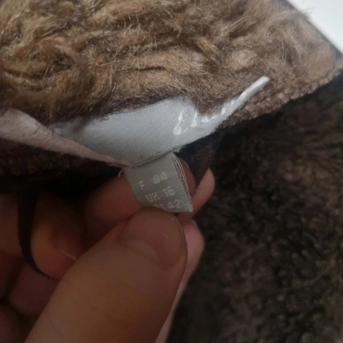 Brun teddyjacka med fuskpäls - 3