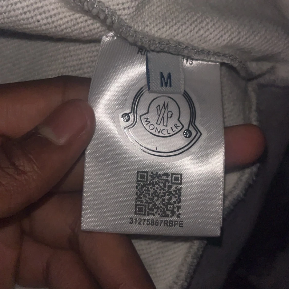 Grå Moncler hoodie med huva - 4