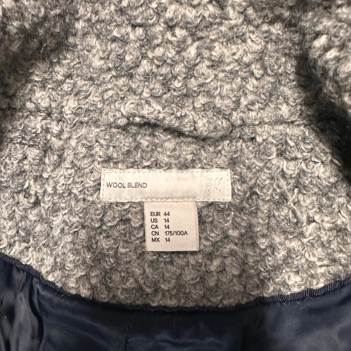 Grå ullmix kappa från H&M - 1