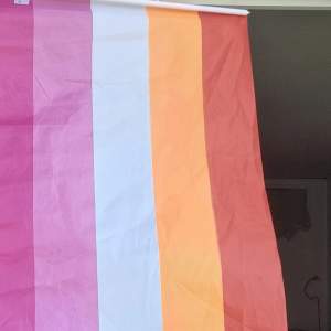 Min gamla lesbiaksa flagga. Är inte lesbisk men trodde det förut, drt är inte en stor den är typ mellan 