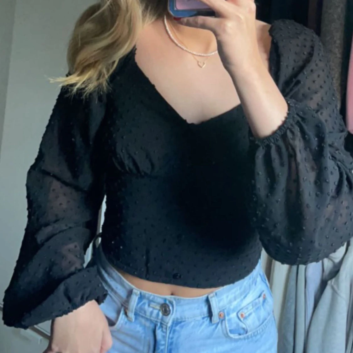 svart långärmad topp - 91