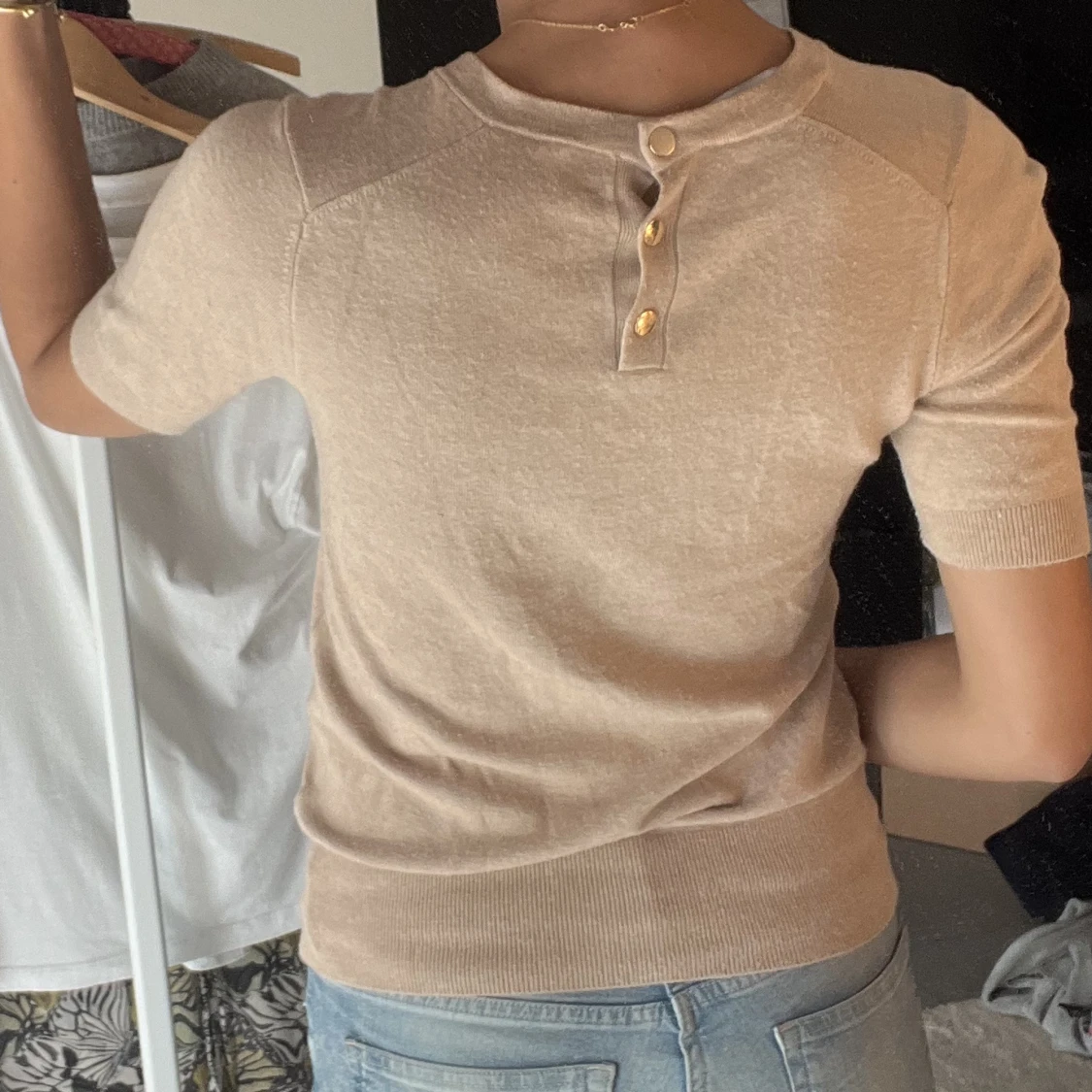 Stickad t-shirt - 90