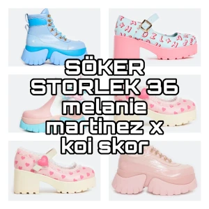 söker melanie martinez skor - söker melanie martinez skor i storlek 36. Skicka meddelande om du har och vill sälja