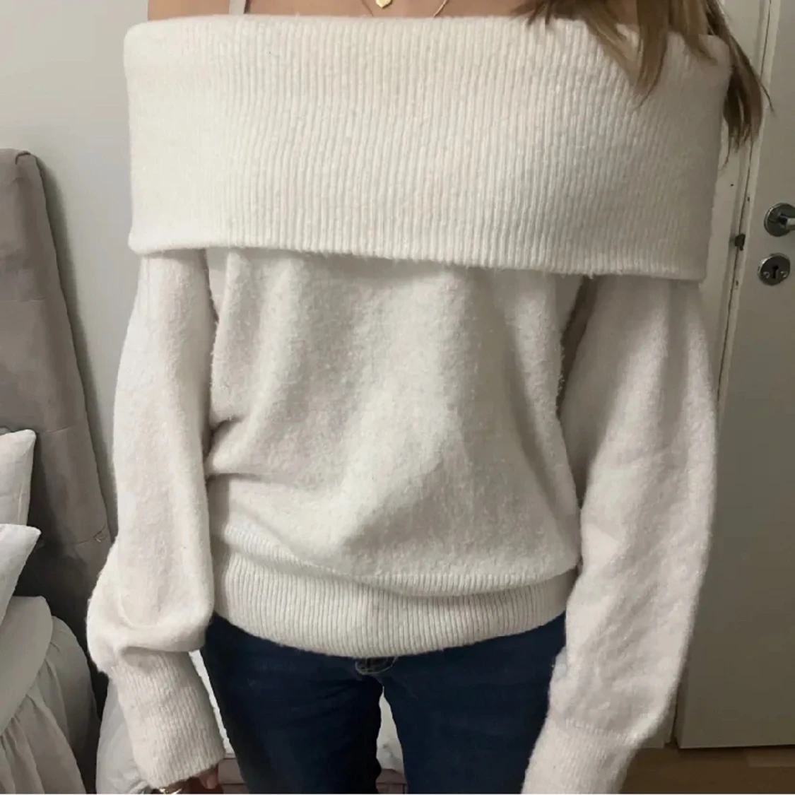 Beige off shoulder