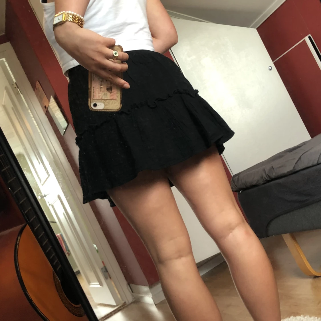 Svart kort kjol - 90