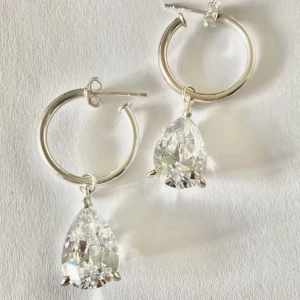 Silver örhängen  - Silver örhängen. Aldrig använda! Äkta silver (925), Sten: zirkon Köparen står för frakt eller hämtas i Göteborg 