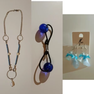 3 pack, ingår halsband, örhängen och hårsnodd!  - 3 pack, ingår halsband, örhängen och hårsnodd! 