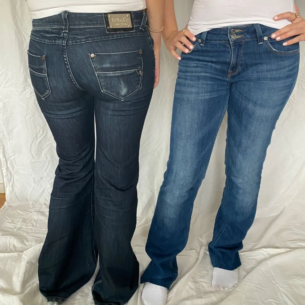 Följ Refashion.uf för att vara redo på fredagens dropp. Där säljs bland annat dessa lågmidjade jeans. Jeans & Byxor.