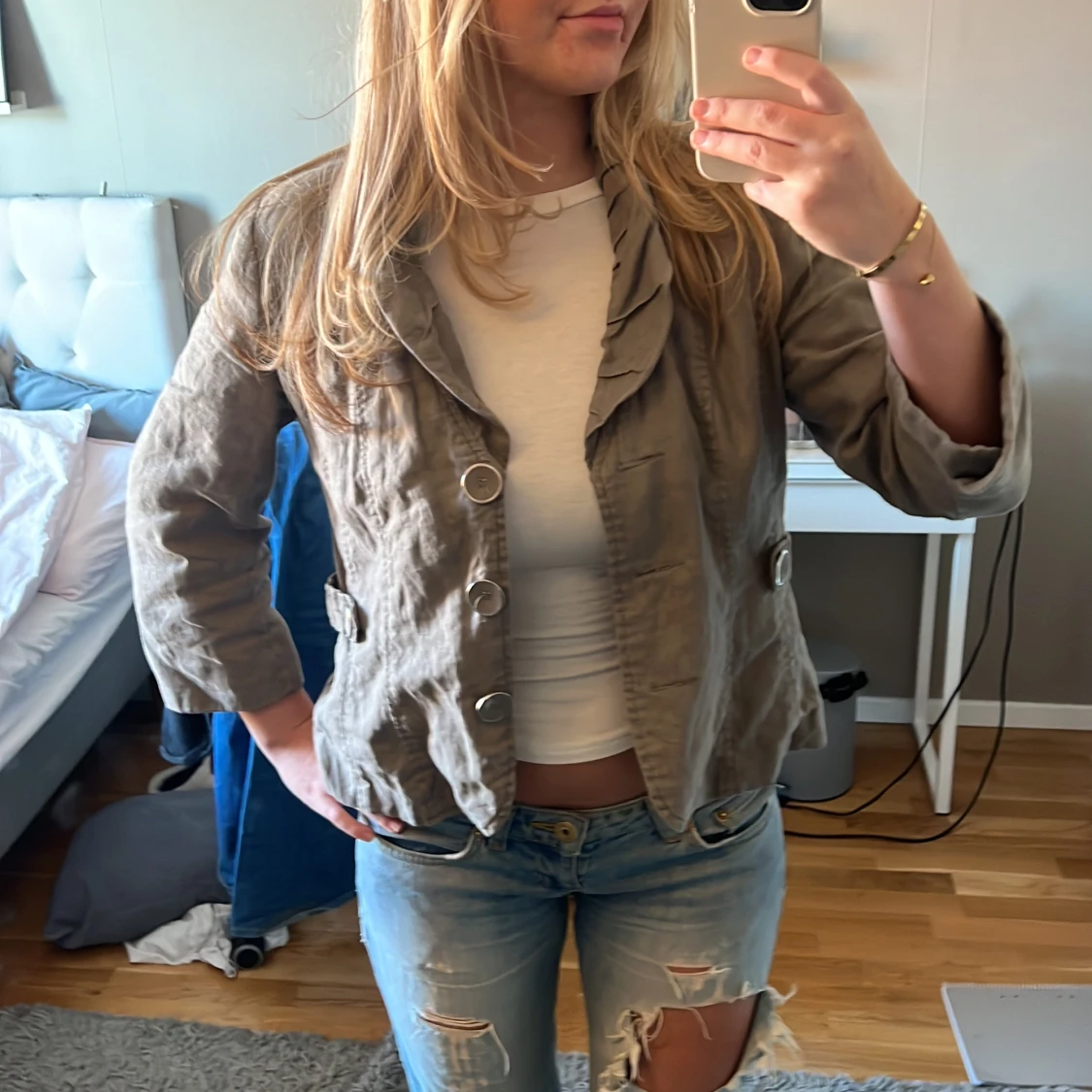 Trekvartsärms kappa - 90