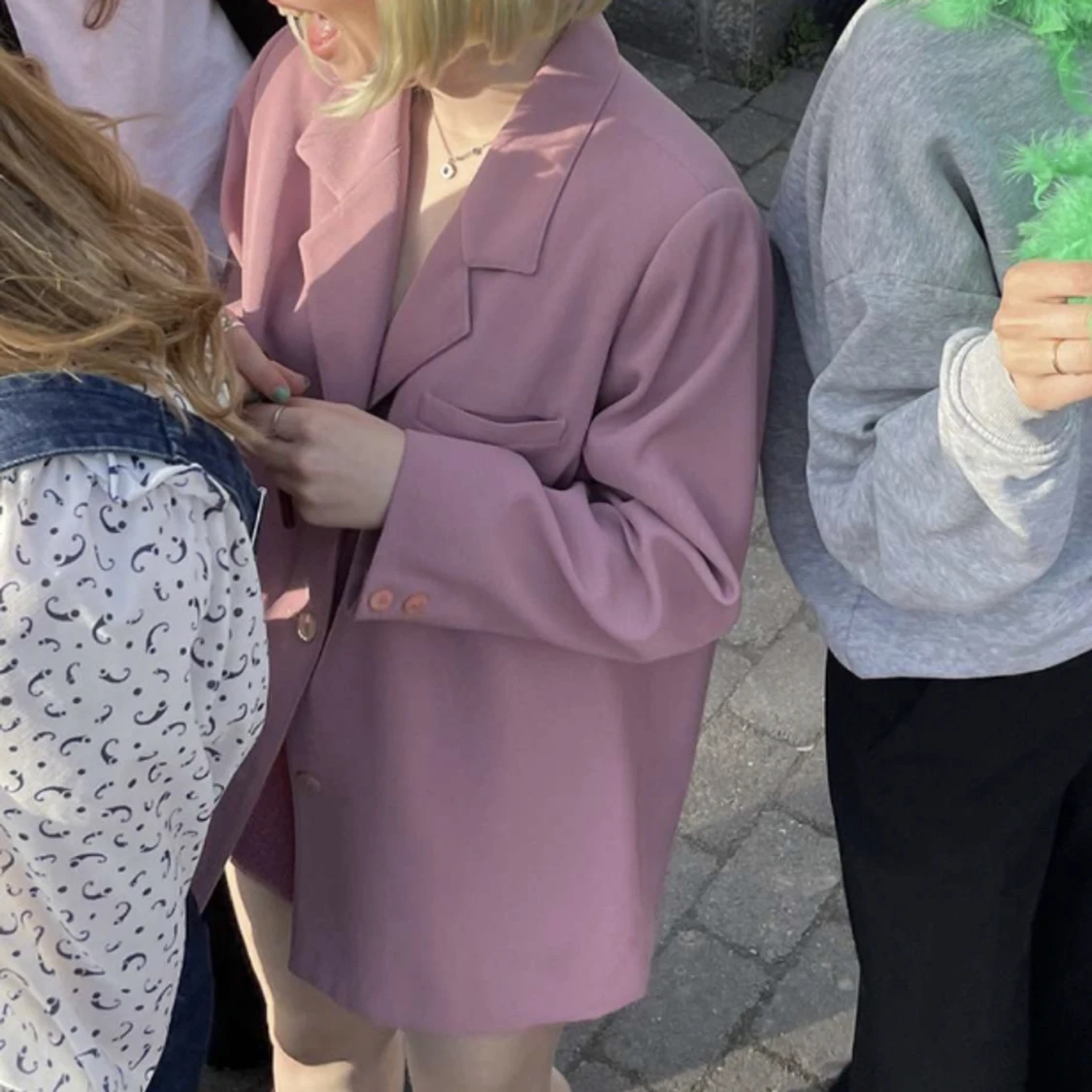 Oversized rosa kavaj  - 90