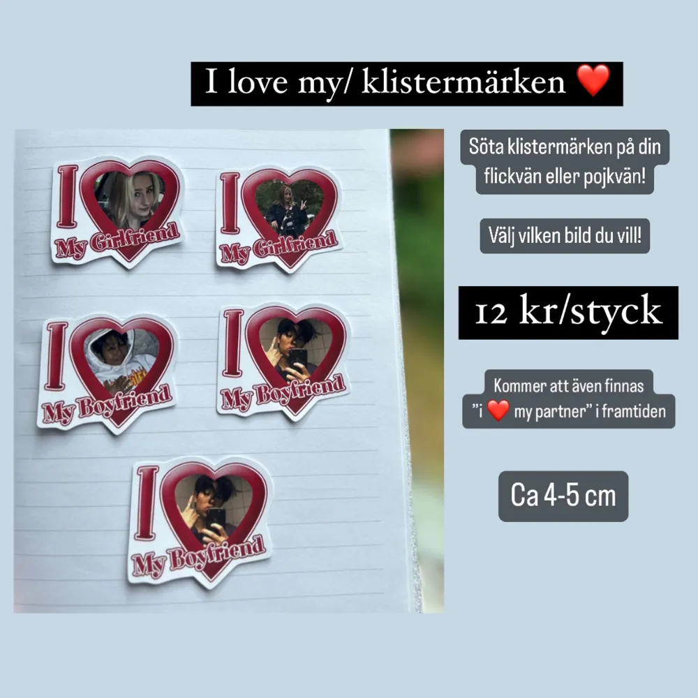 (Materialet på dessa har bytts ut till mer vattentåligt!) 😍 Välj din egna bild att ha i hjärtat! ❤️  Frakten tillkommer på 15 kr 🦋. Accessoarer.