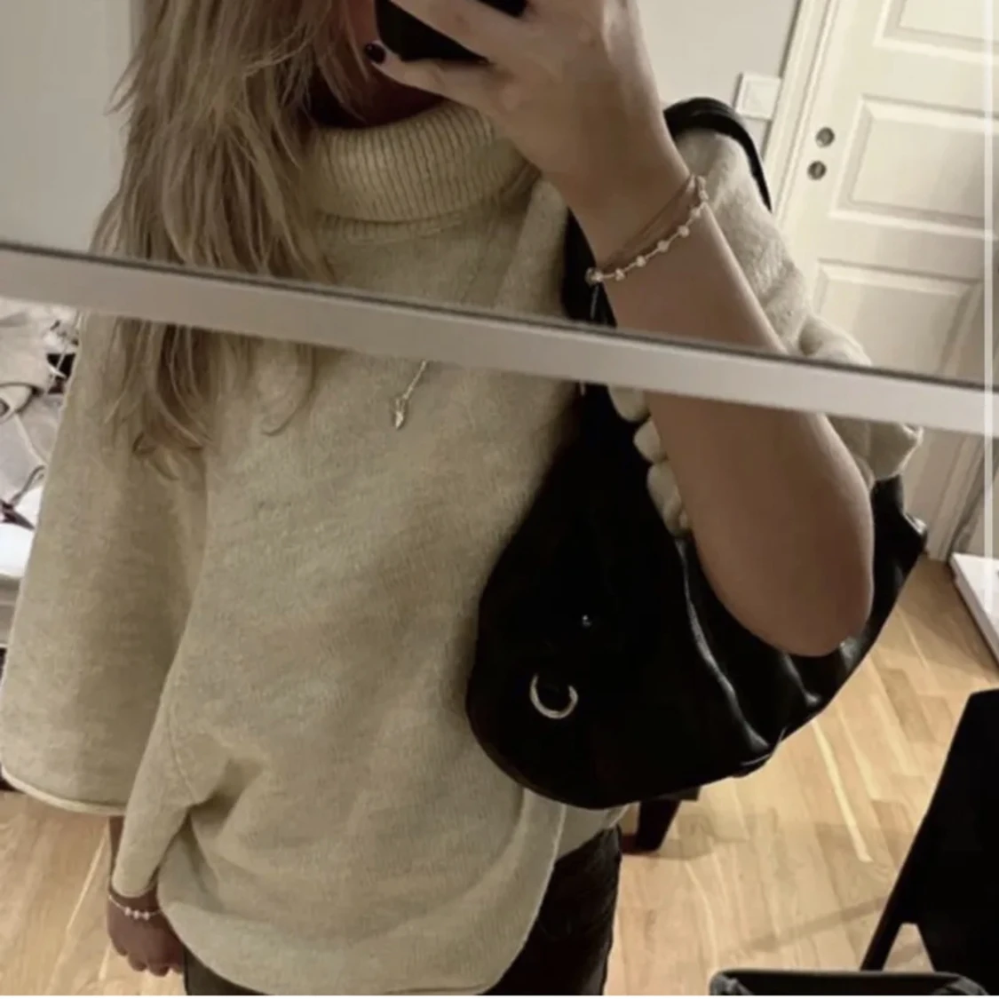 Zara stickad trekvartsärmad tröja - 90