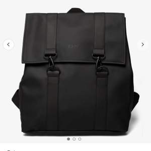 Säljer min ryggsäck från Rains då den tyvärr inte kommer till användning.   Modell: MSN Bag  Den är vattentät!