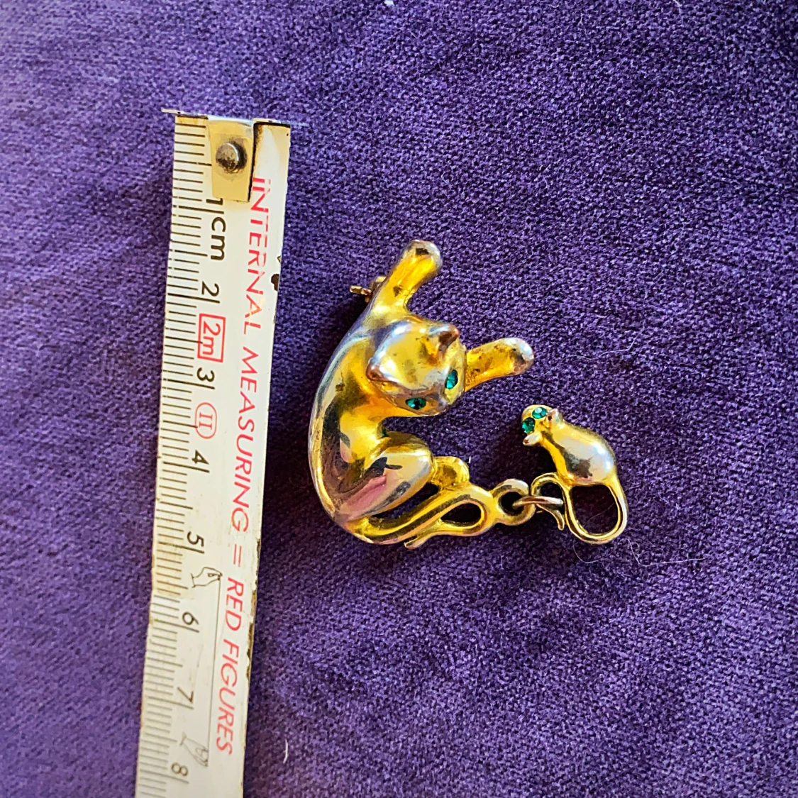 Vintage brosch katt - 91